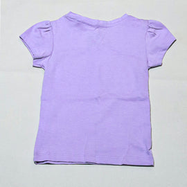 Lilac Flower Placement Print T Shirt - 0