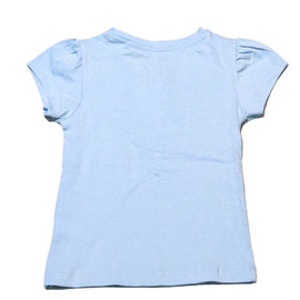 Blue Butterfly Placement Print T Shirt - 0