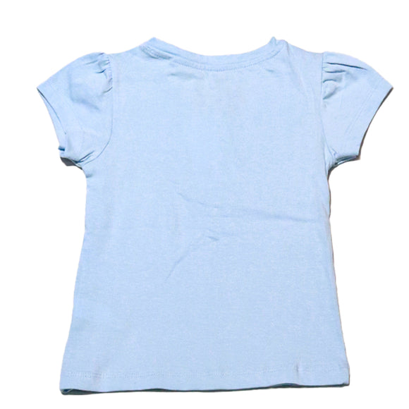 Blue Butterfly Placement Print T Shirt