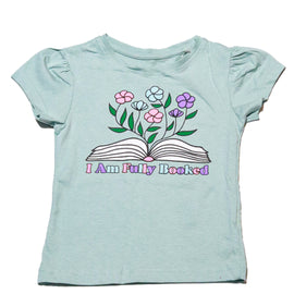 Sage Flower Placement Print T Shirt