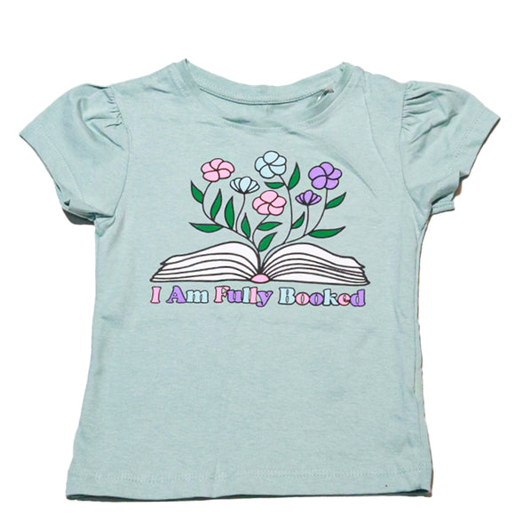 Sage Flower Placement Print T Shirt