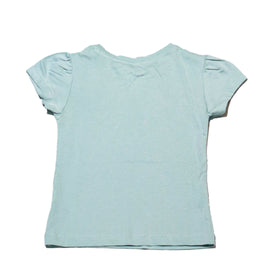 Sage Flower Placement Print T Shirt - 0