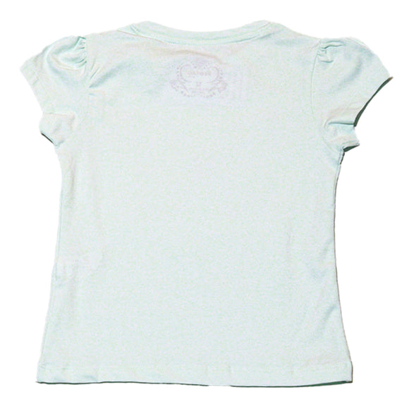 Blue S S Butterfly Sequins Work T Shirt