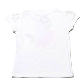 White Chiffon Embroidery T Shirt - 0