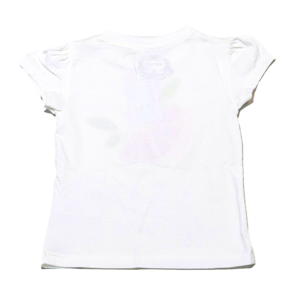 White Chiffon Embroidery T Shirt