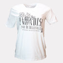 White Paradise Lace Embellished T Shirt-1