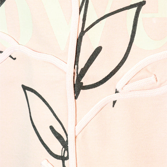 Pink Floral Roping Embellished T Shirt