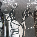 Charcoal Girl Foil Embellished T Shirt-3