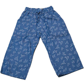 Blue Print Chambray Trouser