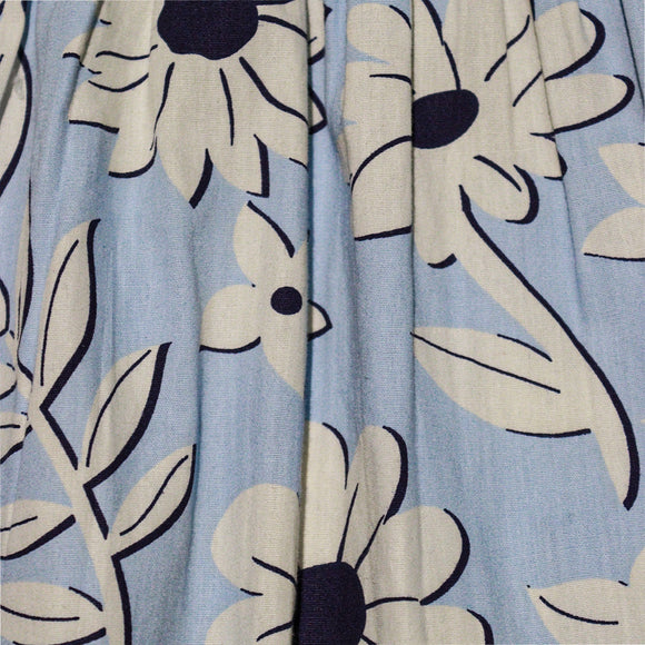 Blue Smocking Tiered Dress