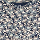 Navy Floral Aop Interlock Drop Waist Dress-2