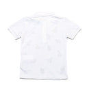 White Short Sleeve Emb Polo Shirt-2