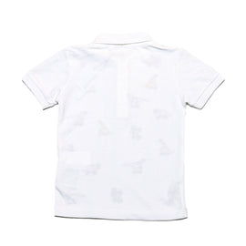 White Short Sleeve Emb Polo Shirt - 0