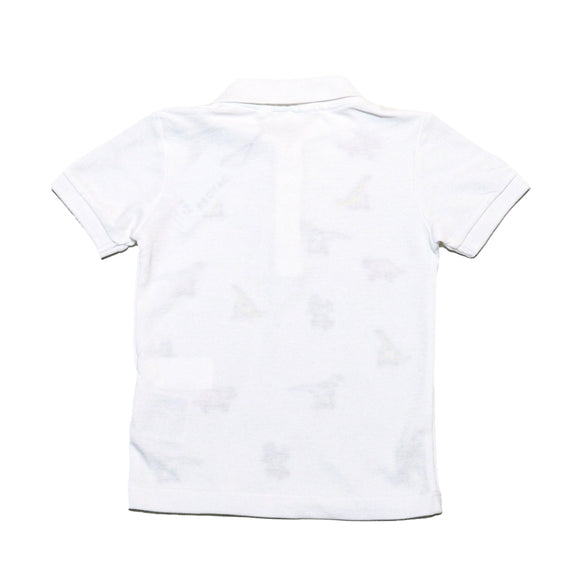 White Short Sleeve Emb Polo Shirt