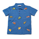 Navy Short Sleeve Polo Shirt-1