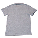 Grey Short Sleeve Emb Polo Shirt-2