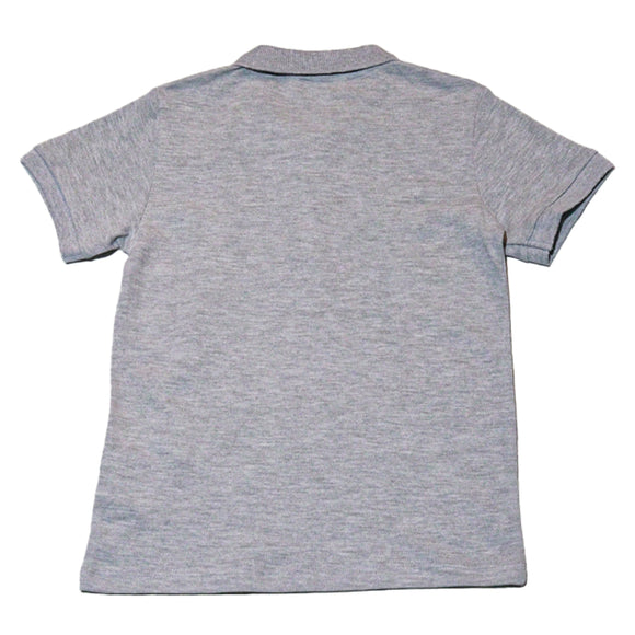 Grey Short Sleeve Emb Polo Shirt