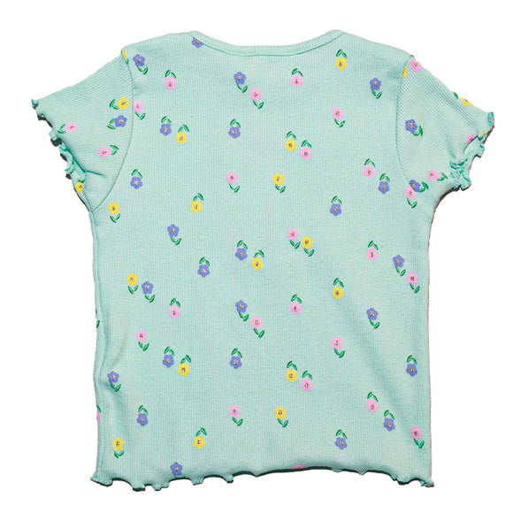 Yellow And Dark Mint Pack Of 2 Tshirts