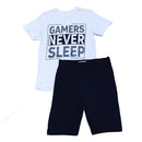 White Gamers Never Sleep Night Suit-1