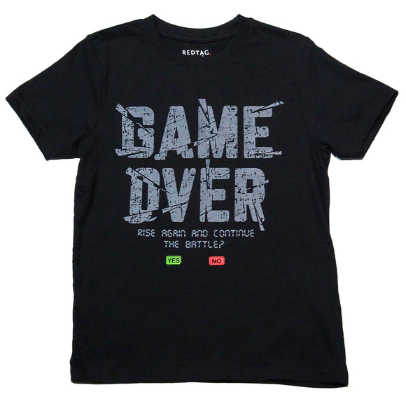 Black Game Over Night Suit