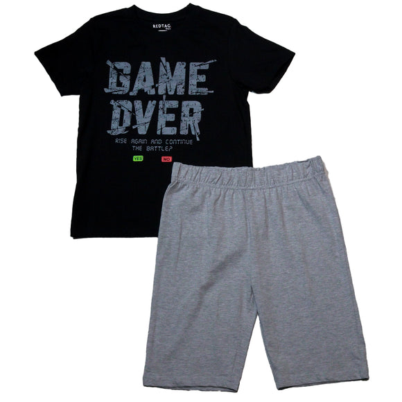 Black Game Over Night Suit