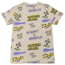 Beige Graffiti Aop Night Suit-4