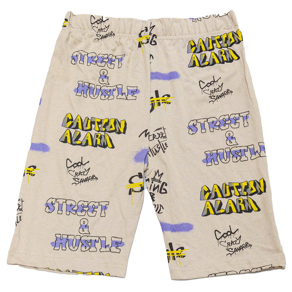 Beige Graffiti Aop Night Suit