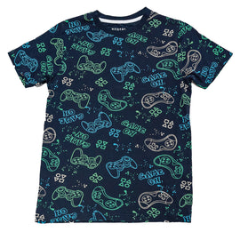 Navy Gaming Aop Night Suit - 0