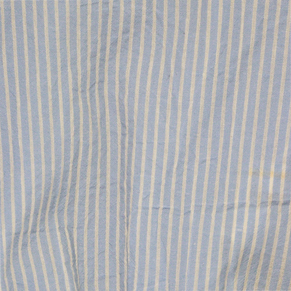 Seersucker Yarn Dyed With Frills Blouse Blue