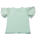 Green Pleated Skirt With Tshirt Set-2