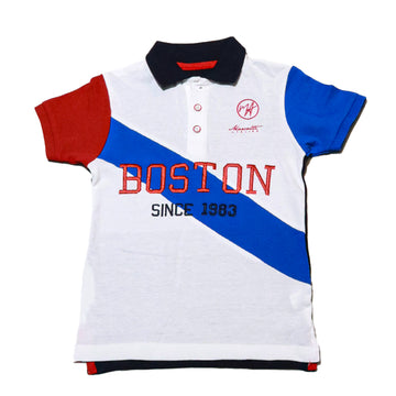 White Cut And Sew Polo Shirt REDTAG