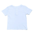 Blue Short Sleeve Jacuard Henley T Shirt Blue-1