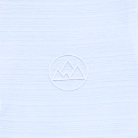 Blue Short Sleeve Jacuard Henley T Shirt Blue - 0