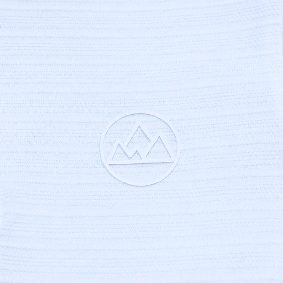 Blue Short Sleeve Jacuard Henley T Shirt Blue