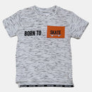 White Skater Ss T Shirt With Print White-1