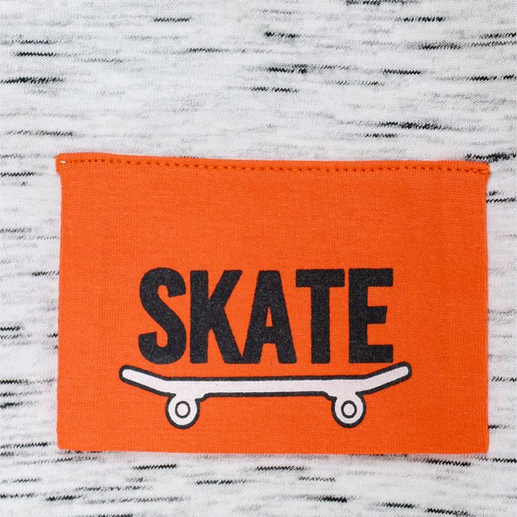 White Skater Ss T Shirt With Print White