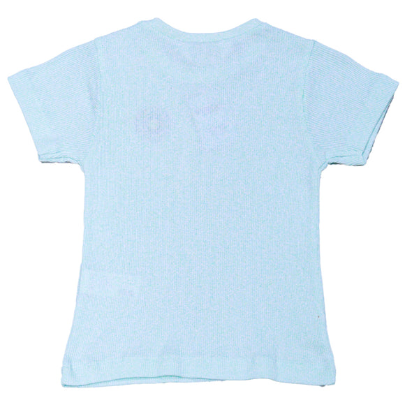 Mint Placement Embroidery Rib T Shirt