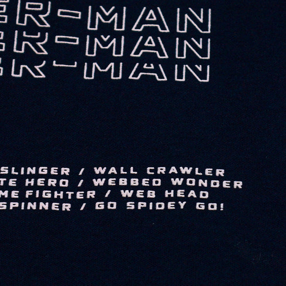 Navy Oversize Contrast Sleeve Spiderman T Shirt