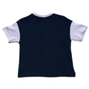 Navy Oversize Contrast Sleeve Spiderman T Shirt-3