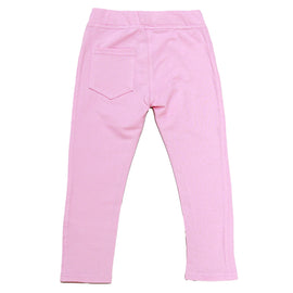 Pink Knit Jeggings Pale Pink - 0