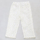 Floral Embroidery With Lirex Blouse And Trouser Set White-3