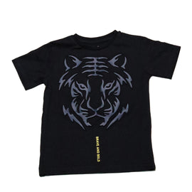 Black Emboosed Short Sleeve T Shirt