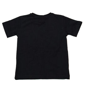 Black Emboosed Short Sleeve T Shirt - 0