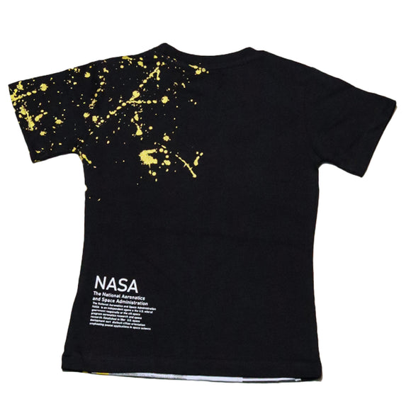 Black Foil Print Short Sleeve Tshirt