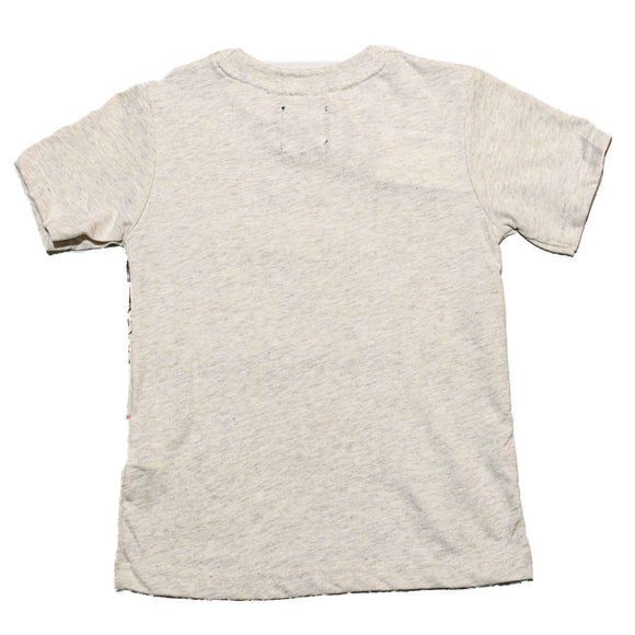Oatmeal Foil Print Short Sleeve T Shirt