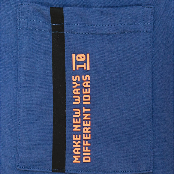 Blue Short Sleeve T Shirt With Pocket Blue