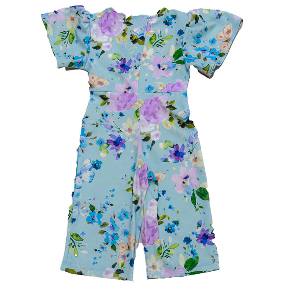 Blue Floral Aop Jumpsuit Blue