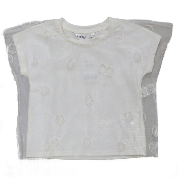 White  Layer Jersey Mesh Top White
