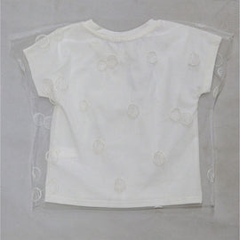 White  Layer Jersey Mesh Top White - 0