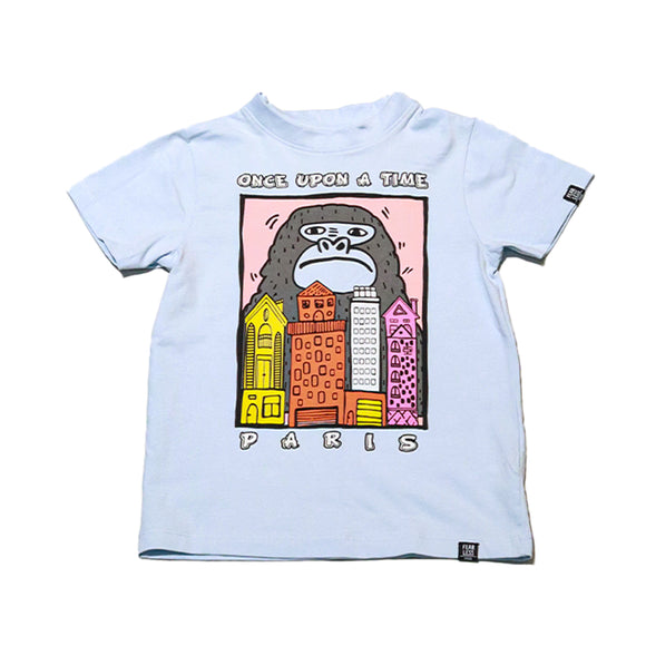 Blue Short Sleeve Graphic Tshirt